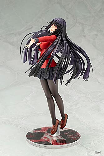 Xphhpx 22Cm Japanese Kakegurui Anime Figure Jabami Yumeko Action Figure Kakegurui Uniform Jabami Yumeko Figurine Collection Model Doll Gift Collection Ornaments Action Doll Pvc Model Toy #TOP5