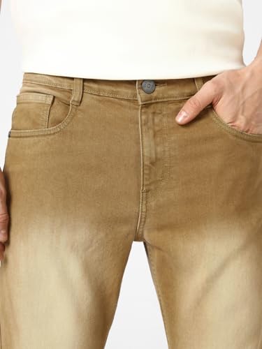 Image of Urbano Fashion Men's Stretch Fit Mid Rise Washed Bootcut Jeans Stretchable