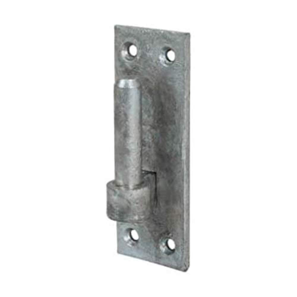 Merriway BH06198 Gate Hinge Bracket Galvanised 134 x 38 x 4mm 13mm Diameter Pin, Silver Tone