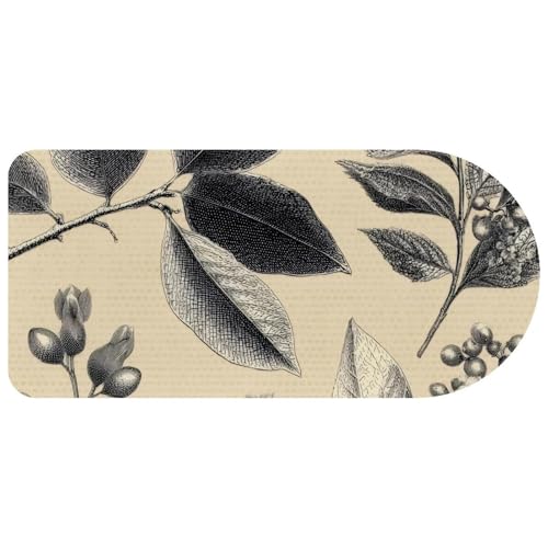 Tapis de souris étendu botaniques 73x35cm avec base caoutchouc