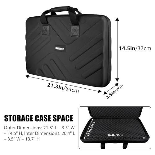 Image of DJ Case - 20.8 inchx14.5 inchx3.5 inch - Fits Pioneer DJ Controller DDJ-FLX4 /DDJ-400 /DDJ-SB2 /DDJ-200 /DDJ-SB3 /DDJ-RB - Hard Shell Traveling Case - EVA Protection - For DJ Equipment
