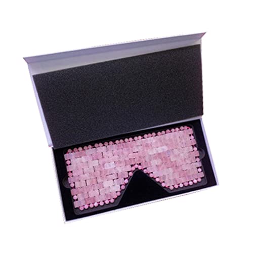 ナチュラル ローズ クオーツ フェイス ジェイド マスク アイ マッサージャー ピンク ジェイド スリープ アイマスク,バラ石英