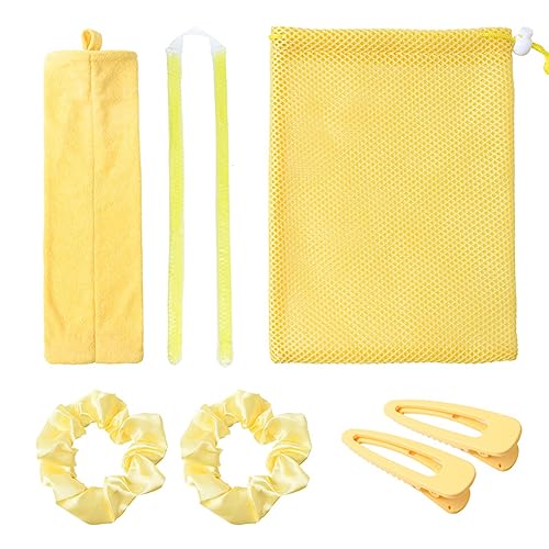 Set di bigodini senza calore, senza perle di coni termici, ferro arricciacapelli, bigodini addormentati, strumenti fai da te, con fasce per capelli, clip, custodia per capelli lunghi di medie