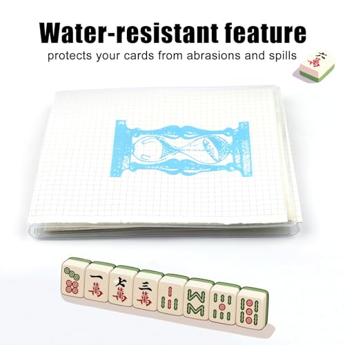 Étuis Cartes Mahjong BOXOB Grands Protège-Cartes PVC Accessoires Jeu - 7