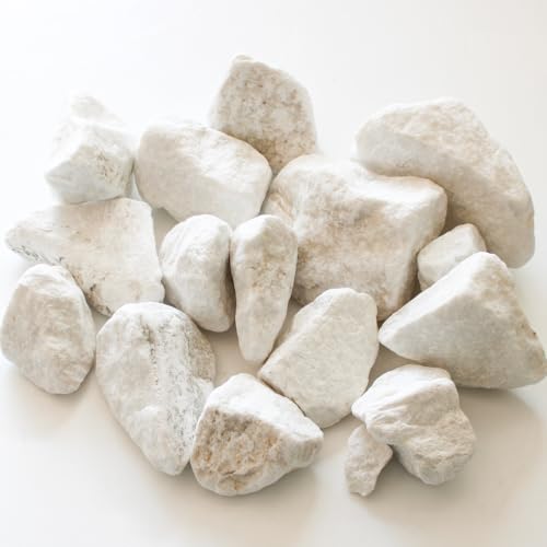 庭石 クラッシュロック 置き石 ガーデンロック 岩 砕石 割石 庭石 エクステリア 外構 置くだけ おしゃれ ガーデニング ロックガーデン ドライガーデン ホワイト 白【グランドロック・シノ 20kg ポラリスホワイト ラフ 約90-120mm内外】