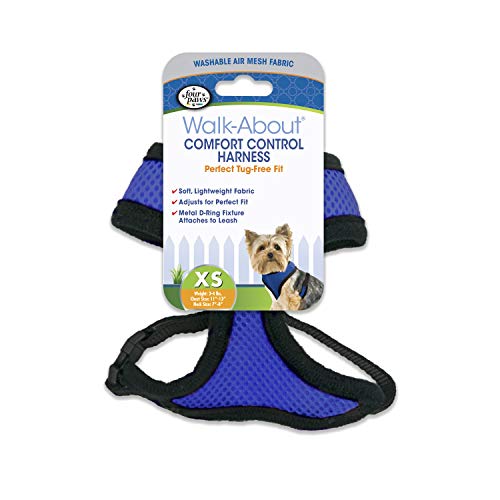 Image of Four Paws Comfort Control Dog Harness Blue Extra Small