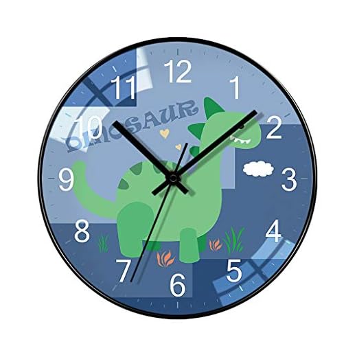 Orologio da parete con dinosauro serie foresta Rotondo moderno e minimalista Camera da letto Soggiorno Orologio da parete muto Orologio al quarzo fresco per la casa Orologio da 14 pollici per la cas