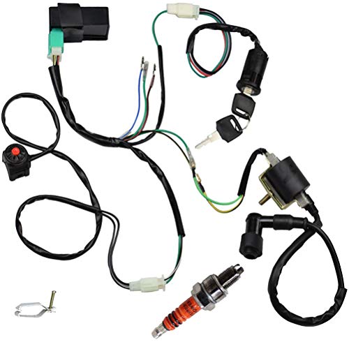 image for Wire Harness Wiring Loom CDI Ignition Coil Spark Plug Kill Switch Rebu