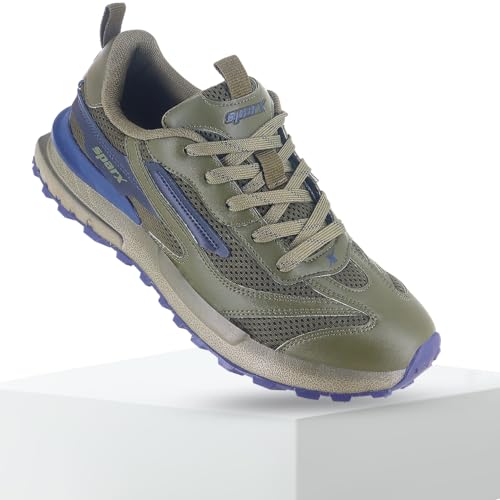 Image of SPARX Sports Running Shoes for Men - Lightweight Breathable Lace-Up Athletic Shoes with Cushioned Comfort, Shock Absorption, Durable Grip, Flexible Sole & Everyday Walking Performance