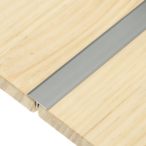 QUARKZMAN 3 Piezas De Tiras De Transición En Forma De T, 0.9m X 20mm (L X A) Tira Divisora Plana De Aleación De Aluminio Para Suelo De Vinilo Borde, Gris Oscuro