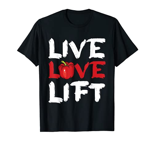 Live Love Lift Vegan Vegan Gym Workout Haltérophilie T-Shirt