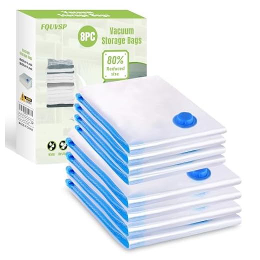 Sacchetti Sottovuoto Vestiti Buste Sottovuoto Vestiti 8 Pezzi 4*Grandi 80x60cm+4*Piccolo 60x40cm Sacchi Sottovuoto Riutilizzabili per Coperte Lenzuola Piumoni Cuscini