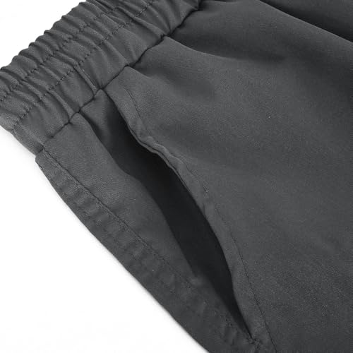 SUWBMHWE Cargo Pants for Men Work Quick Dry Straight Mens Golf Hiking Drawstring Yoga Sweatpants Lightweight Grey Office3