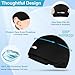SUZZIPAD Cold Cap for Chemo for People Who Suffer from Cancer, Stress Relief Hat, Cool Cap for Chemotherapy, Cold Caps for Head Discomfort, Cancer Care for Women and Men, Black, 2 Packs