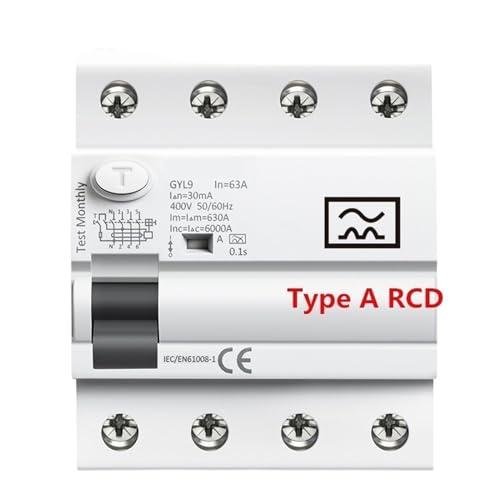Disyuntor de corriente residual RCD 3P+N 40A magnético con protección 300mA ELCB 2