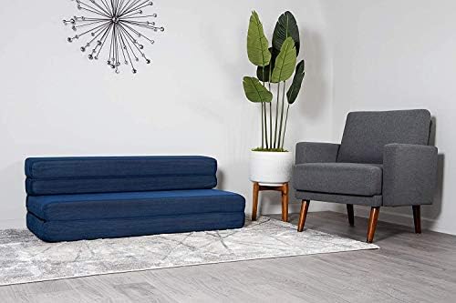 Milliard 11.5cm Tri-Fold Foam Folding Mattress and Sofa Bed for Guests or Floor Mat - Double