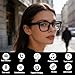 XUMIUZIY Audio Smart Glasses, Polarizing Photochromic Lenses Dual Stereo Speakers AI Voice Control Calls HiFi Sound, with Blue Light Blocking Noise Cancellation