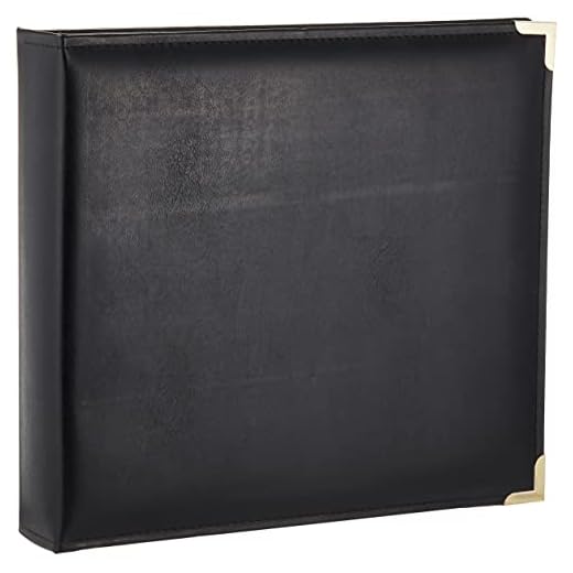 Pioneer holds 12 Inch by 12 Inch 3-Ring Sewn Oxford Cover Memory Book Binder, Black