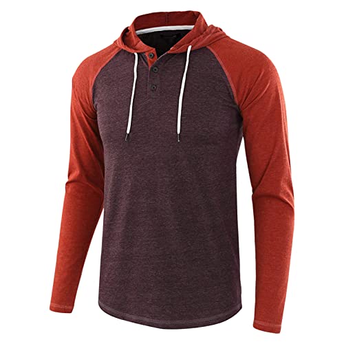 JEShifangjiusu Men'S Hoodie Long Sleeve Sweatshirt Hiking Running Workout T-Shirts Fashion Athletic Solid Color Pullover Top