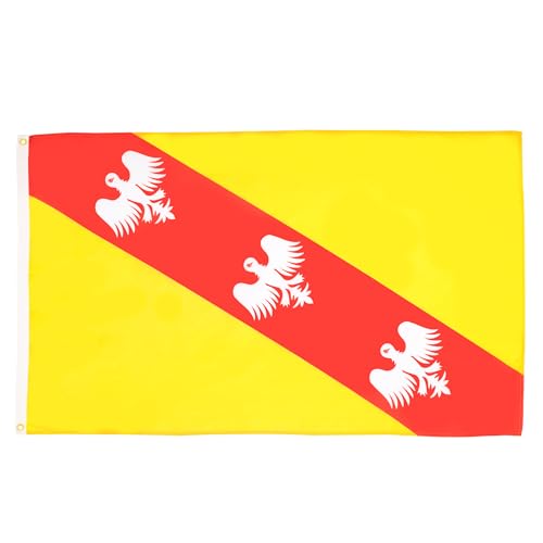 AZ FLAG - Drapeau Lorraine - 90x60 cm - Drapeau Lorrain - France 100% Polyester Avec Oeillets Métalliques Intégrés - Pavillon 50 g
