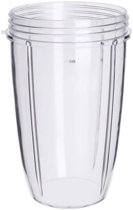 Blendin Flip Top to Go Lid and 24oz Tall Cup with Measurement Markings, Compatible with Nutribullet 600W, 900W, NB-101B, 900 Pro Series Blenders (2 Pack)