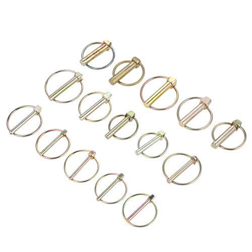 Pasador de acero resistente M5 con anillo de cierre para tractor y RV, 5 uds 2