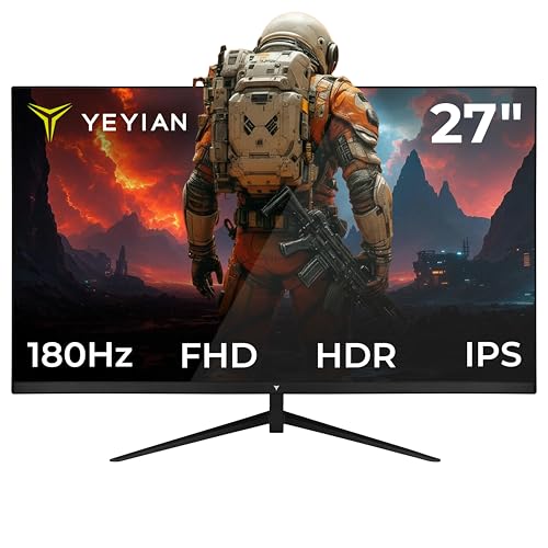 YEYIAN Monitor Gaming Elysium 27' Full HD 1920 X 1080 Fast IPS, 180 Hz. 1ms, FREESYNC, G-Sync, HDMI 2.0, DISPLAYPORT 1.4, BOCINAS INTEGRADAS...
