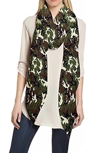 Lina & Lily Military Camouflage Print Women's Scarf Shawl Wrap Lightweight