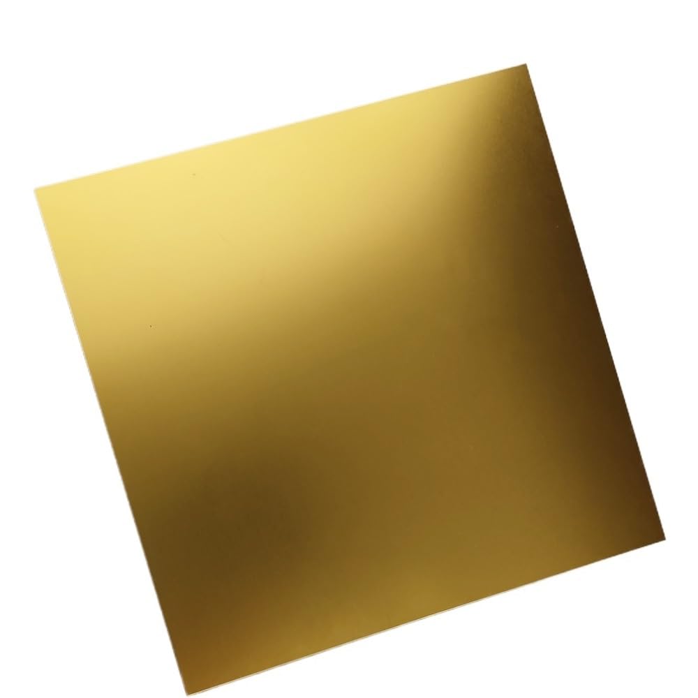 2 placas de aluminio anodizado dorado 5052, 0,5-2 mm de espesor, hojas de metal cuadradas(300x300x0.8mm)