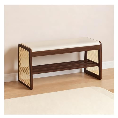 Schuhregal für den Eingangsbereich, mit Kissen, Massivholz,...