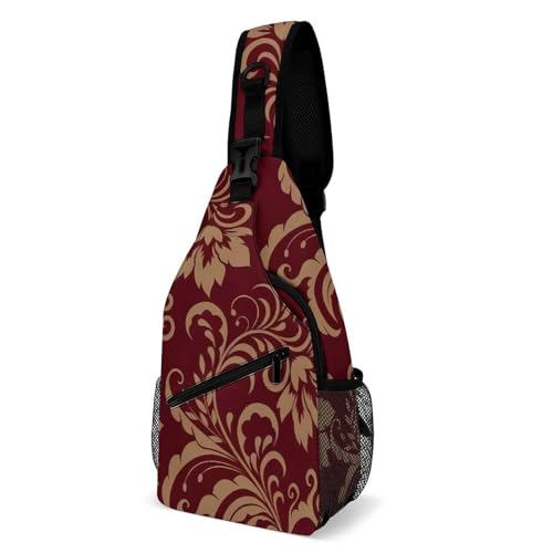 Sac à poitrine multifonction fleurs marron doré pour soulager vos épaules