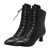 Bottines Femme A Lacets Talon Aiguille Sexy Cuir Chic Et Élégante Gothique Bottes Courtes Automne Hiver Chaud Chaussure