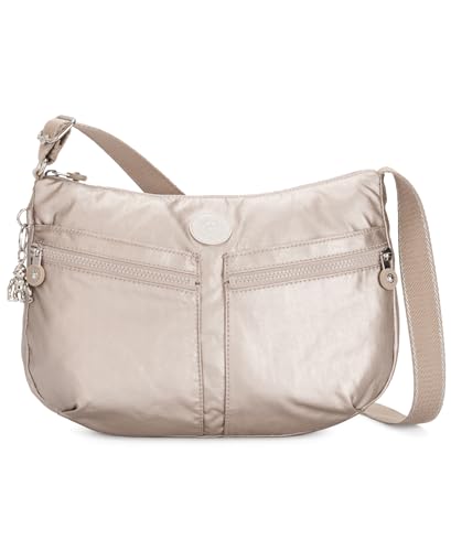 Kipling Izellah Bandolera Mediana, Metallic Glow (Plata)
