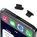 CaseBuy 10x Anti Dust Plugs Compatible with iPhone 14, 14 Pro Max, 13, 13 Pro, 12, 12 Pro Max, 11, 11 Pro, X, XS, XR, 8, 7, iPhone Charging Port Dust Cover | Silicone iPhone Dust Plugs, Black
