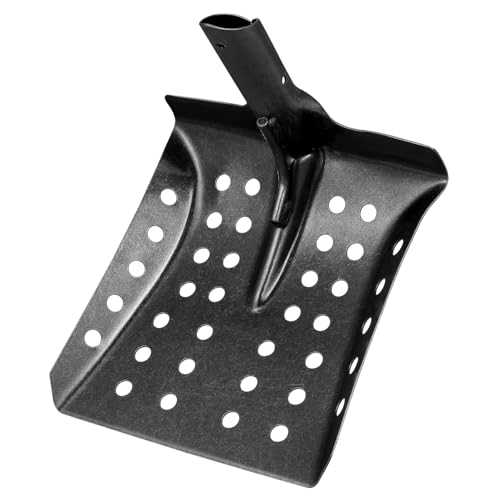 Happyyami Pala Metálica Tamizadora Resistente para Limpieza De Desagües y Alcantarillas Herramienta Ergonómica Multifuncional Portátil para Hogar y Jardín para Tamizado Residuos