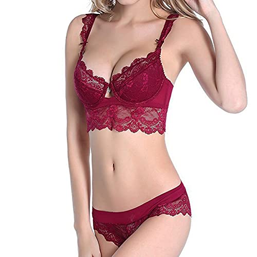 Kobiety seksowny komplet bielizny koronkowe biustonosze zestaw dla kobiet, koronkowy pasek Bralette biustonosz i majtki komplet bielizny Push Up