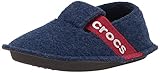 Crocs Kids' Classic Slipper | Fuzzy Slippers, Cerulean Blue, 11 Little Kid