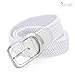 JASGOOD Men's Elastic Woven Braided Belt, H-White, Size 26