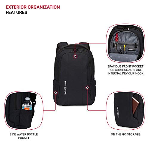 Swissgear 3573 Compact Laptop Backpack, Black, 17-Inch #TOP2