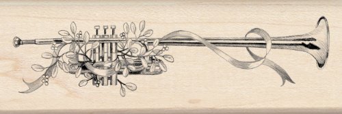 Inkadinkado Wood Stamp, Herald Trumpet
