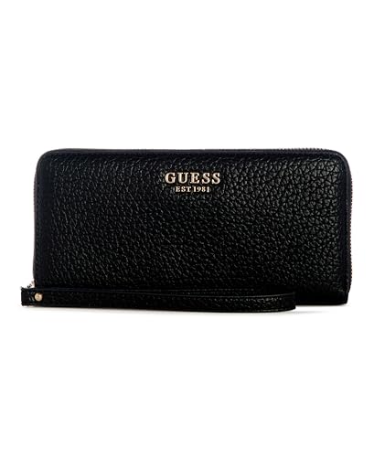 Guess Damen Marsha Large Zip Around Wallet, Schwarz, Einheitsgröße