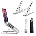 Soporte para computadora portátil Yelsky de aluminio ajustable en altura de 7 niveles, compatible con MacBook Pro Air, Dell, tabletas portátiles de 10-17,3 ', plateado