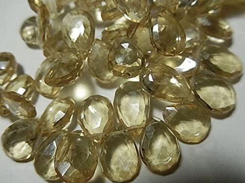 Champagne Quartz Gemstone : résolvez le manque d'éclat de vos bijoux avec 9 briolettes poire