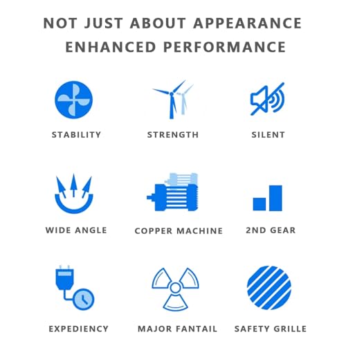 Heavy Duty 12V 8.75-Inch Car Fan,2-Speeds,All-Metal for RVs, Cars, Trucks, etc.Cigarette Lighter Cooling Fan,Helps to Circulate the Air in Your Car.(Cord Length 6FT)