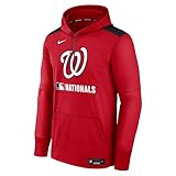 Nike Men's MLB Authentic Collection Performance Pullover Icon Hoodie (US, Alpha, X-Large, Regular, Regular, Red, Washington Nationals)