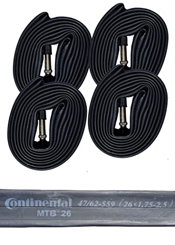 4 Pack - Continental Mtb Bike Tubes, 26" X 1.75-2.50, 42Mm Steel Schrader Valve. #TOP9