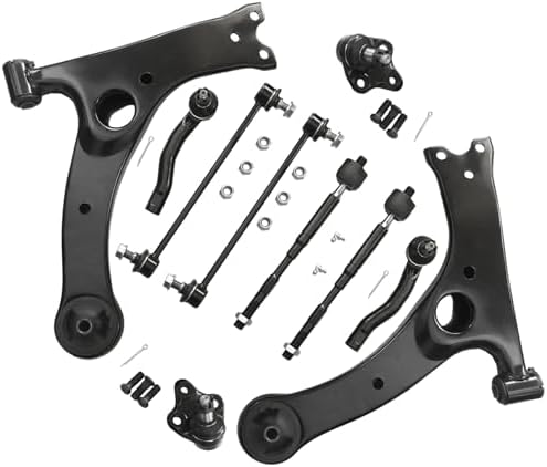 Inner Tie Rod End 10pc 2009-2013 Toyota Corolla Front Lower Control Arm Sway Bar Tie Rod 104-10147 Greasable Front Outer Tie Rod End In Spanish - Foto 3