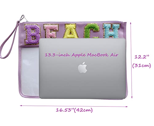 Haibolan Clear Travel Patch Pouch Stadium Purse Transparent Tote Bag Wristlet Waterproof Clutch Purses For Women (Beach) #TOP3