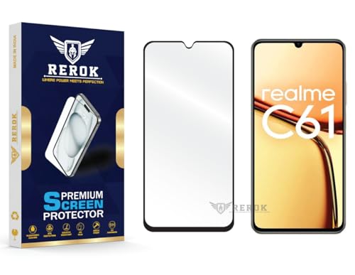 Image of Gorilla Tempered Glass Screen Protector Compatible with Realme C61 [Pack of 1] | Edge-to-Edge, Bubble-Free, Case Friendly, Easy Installation Kit