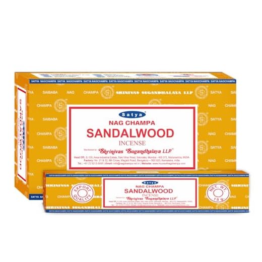 Satya Nag Champa Varillas de Incienso de Madera de sándalo